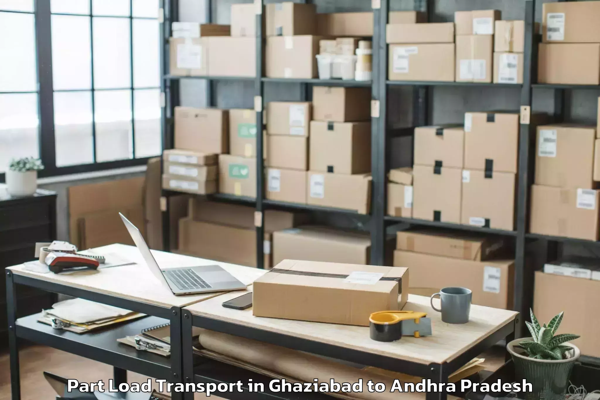 Book Ghaziabad to Ganguvari Sigadam Part Load Transport